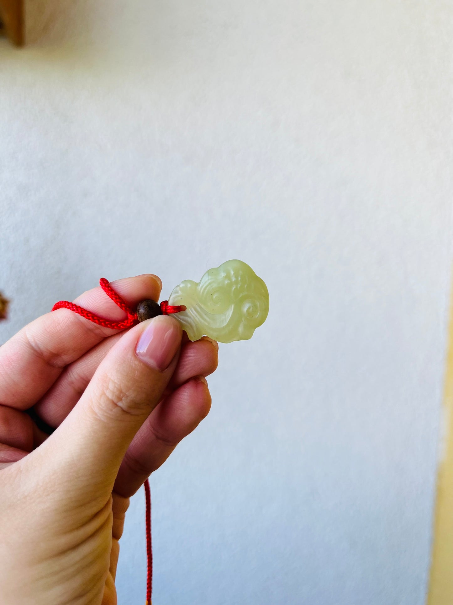 Hand Carved Jade Chinese Ruyi Pendant