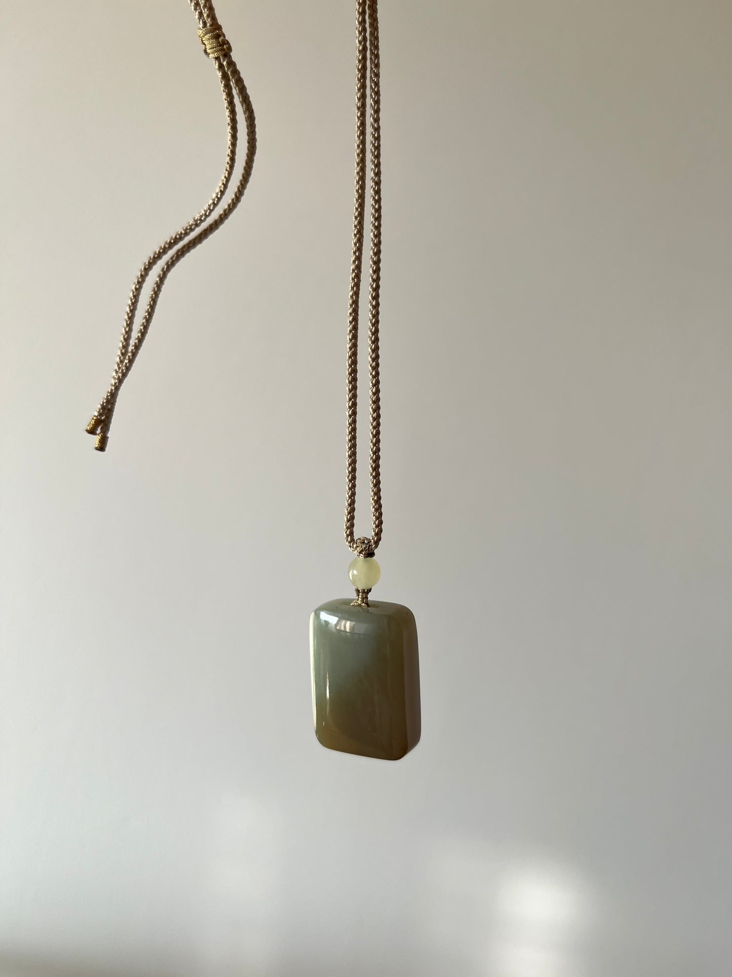 Blue Nephrite Flat Pendant, 和田且末蓝小无事牌