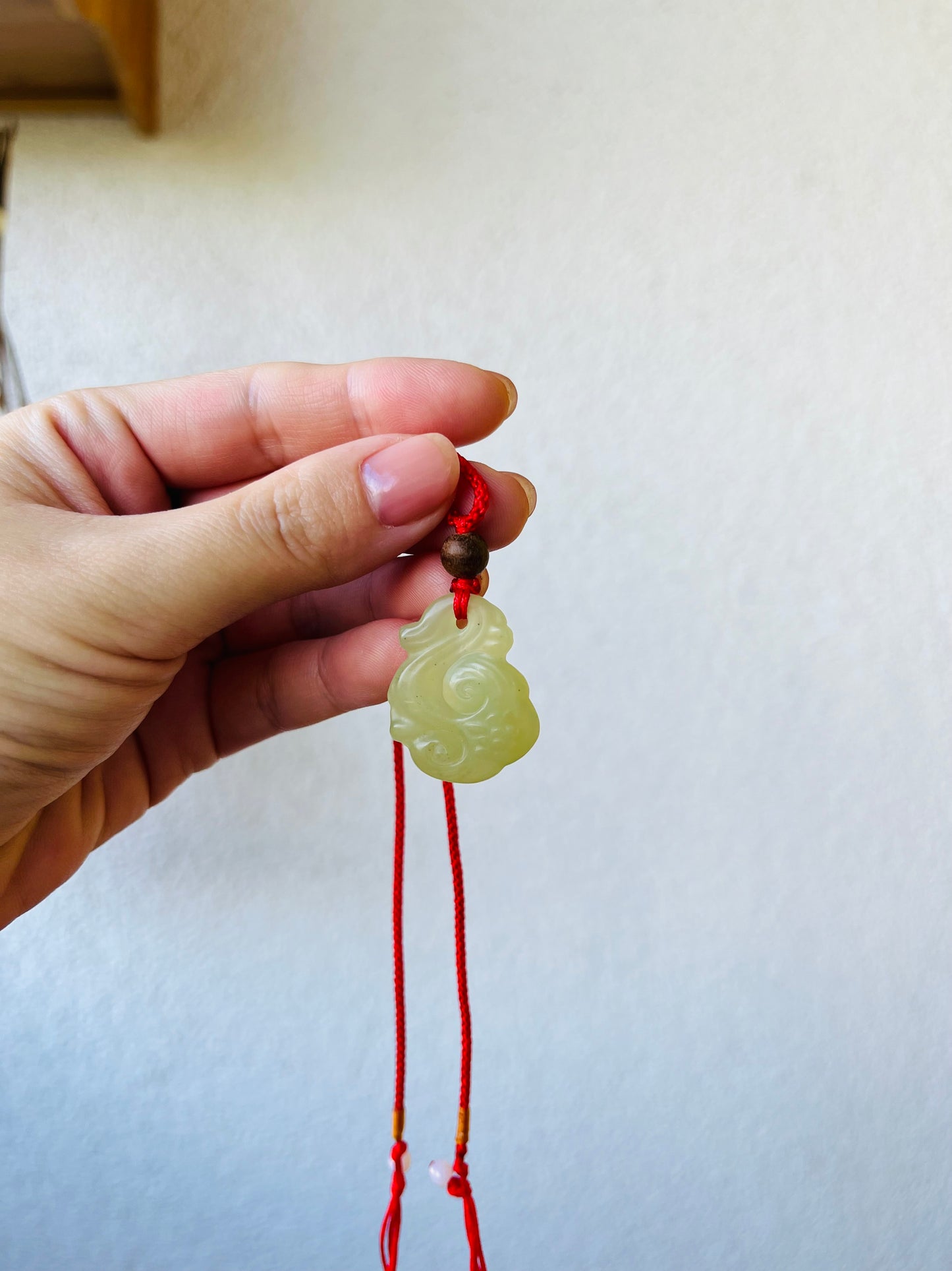 Hand Carved Jade Chinese Ruyi Pendant